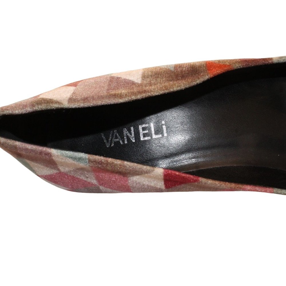 Vintage Vaneli Womens Size 9.5N Diamond Pattern Kitten Heels Velvet Shoes - Picture 7 of 10